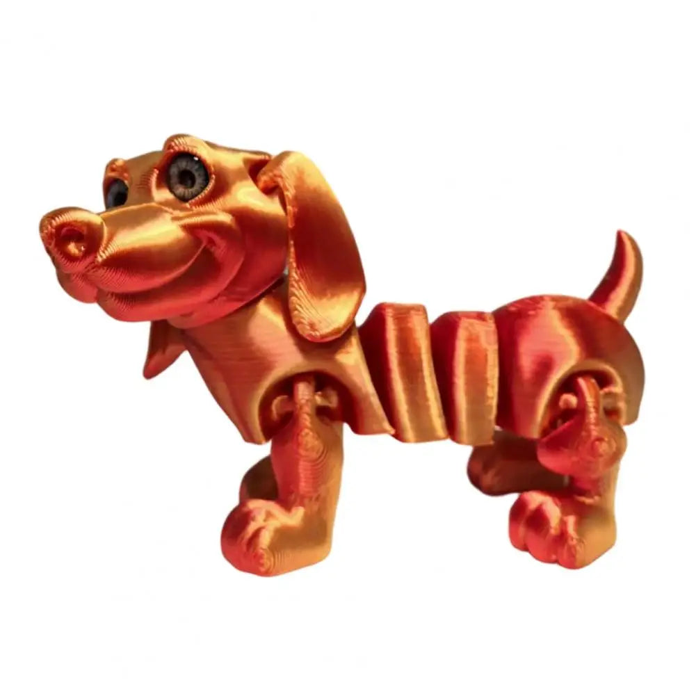 3D Flexible Dachshund Figurine Desk Toy