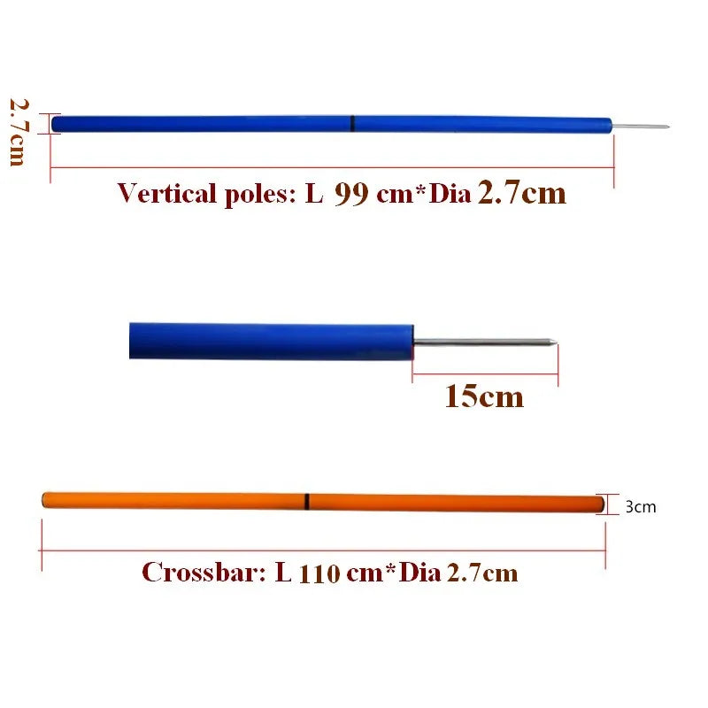 Dog Agility Training Equipment Portable Dog Jumping Tool Outdoor Dogs Running Stake Sports Stakes Pole Pet Agility Equipment Set