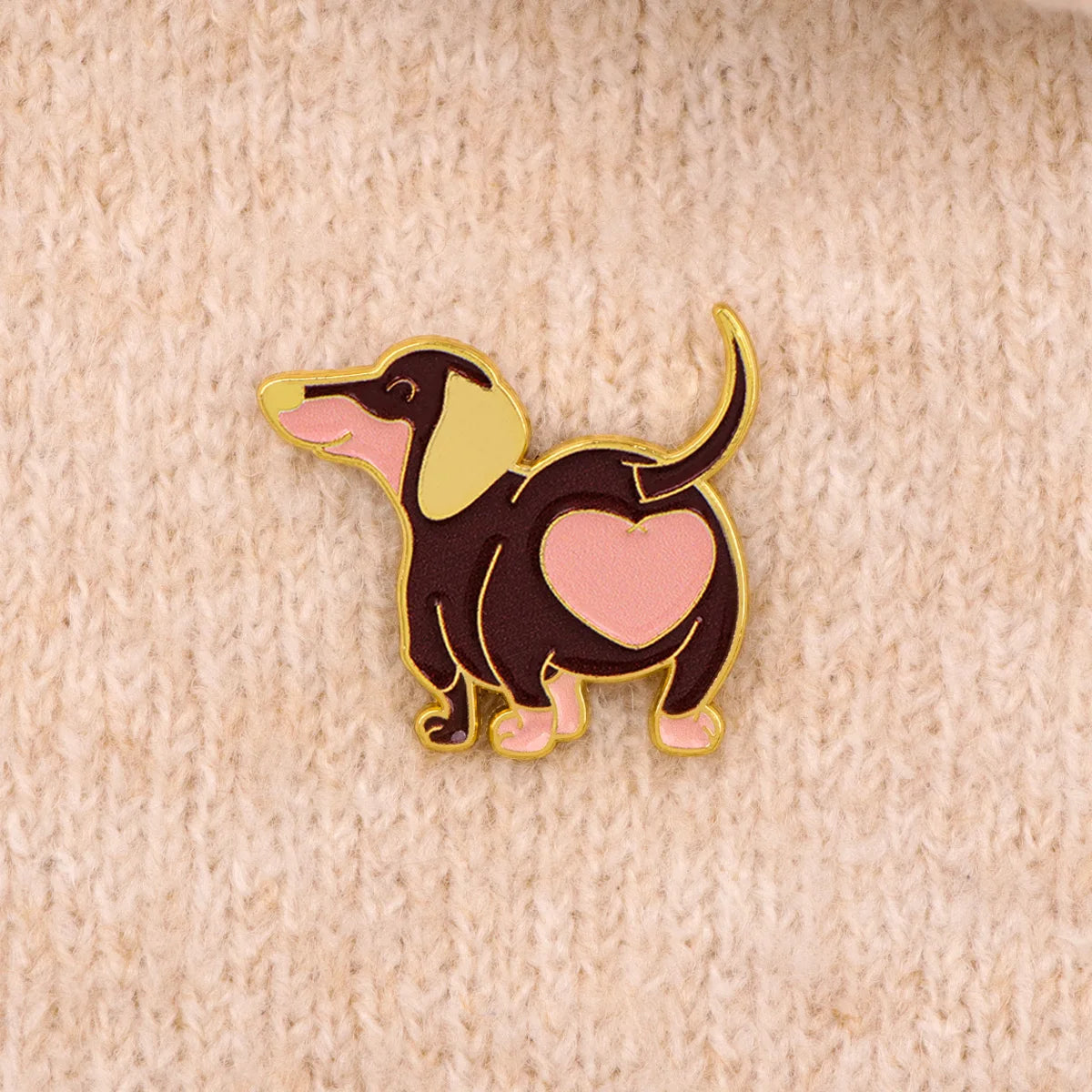 Cool Leopard Print Dachshund Enamel Pin Fashion Dog Brooches Lapel Backpack Cartoon Badge Constume Jewelry Gifts for Friends