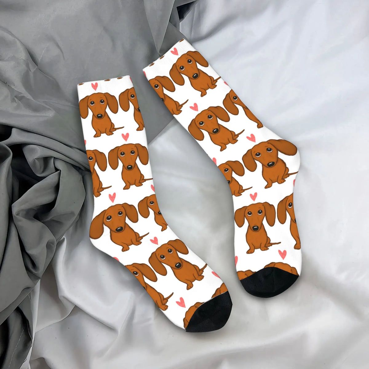 Cute Dachshund Dogs Funny Socks Non-Slip Socks