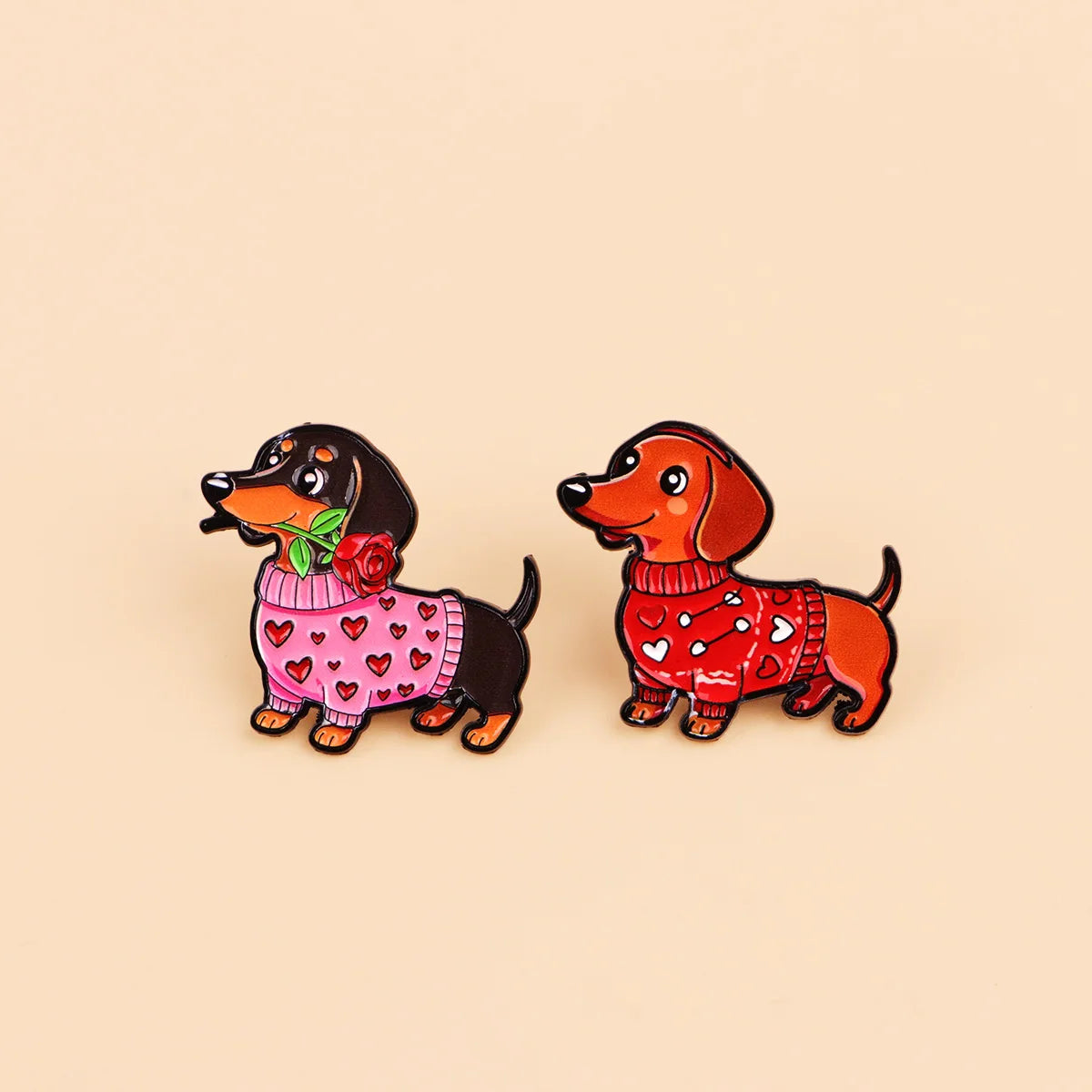 Cute Dachshund Soft Enamel Brooch Pin
