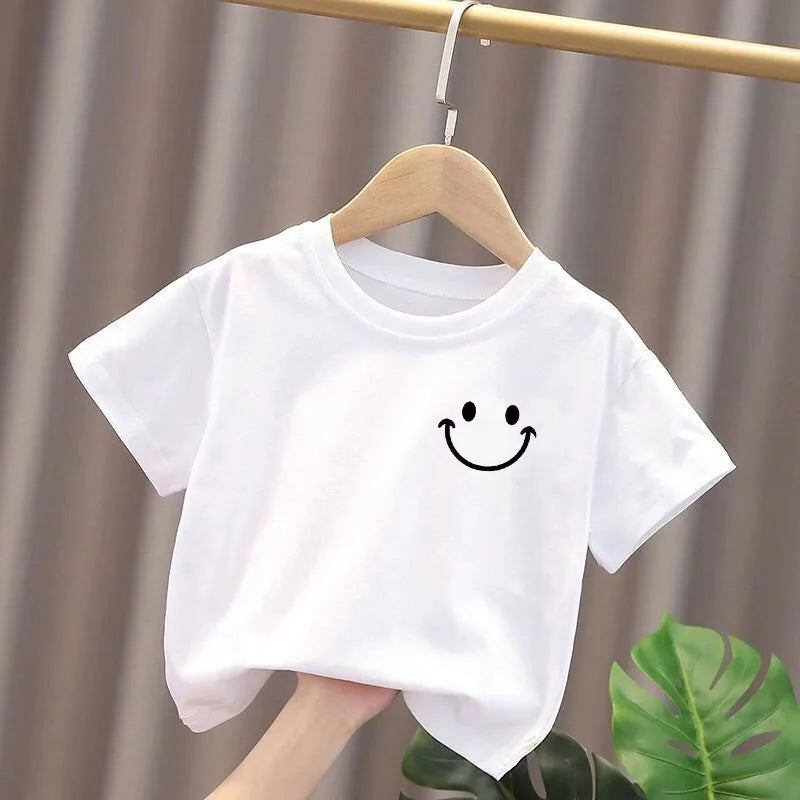 Cartoon Cap Dachshund Dog Tee Striped Cotton Short Sleeve Children Tshirt