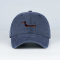 Dachshund Print Washed Baseball Cap Adorable Retro Dog-Themed Style Perfect for Outdoor Walks and Pet Gatherings The Ideal Gift
