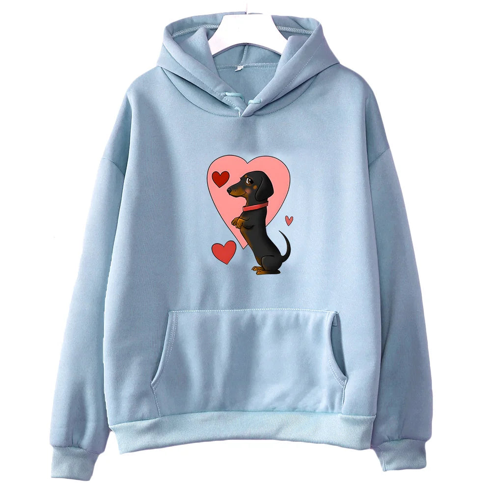 Dachshund Graphic Fleece Hoodie