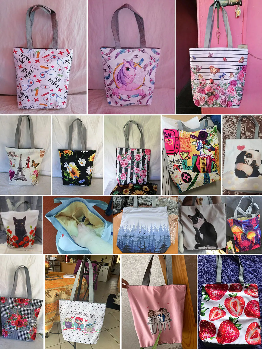Dachshund Printed Handbag Women High Capacity Tote Bag